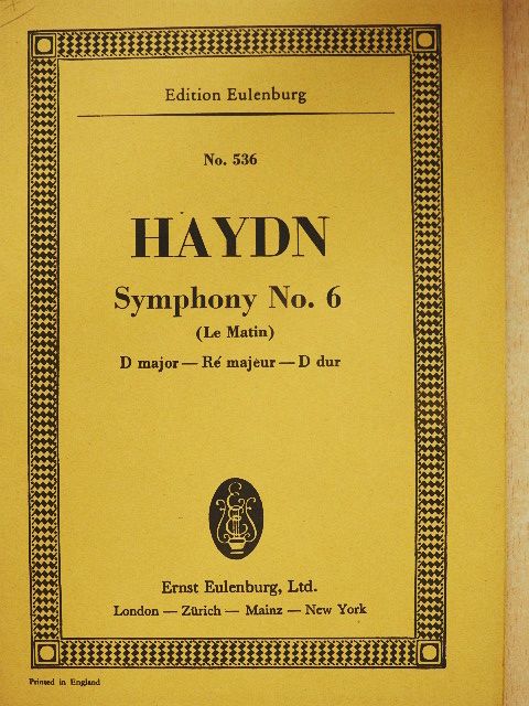 Joseph Haydn - Symphony, No. 6 [antikvár]