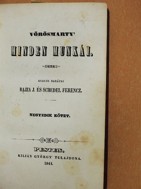 Vörösmarty - Vörösmarty' minden munkái IV-V. (töredék) [antikvár]