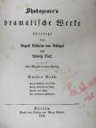 Shakespeare - Shakspeare's dramatische Werke 3. (gótbetűs) [antikvár]