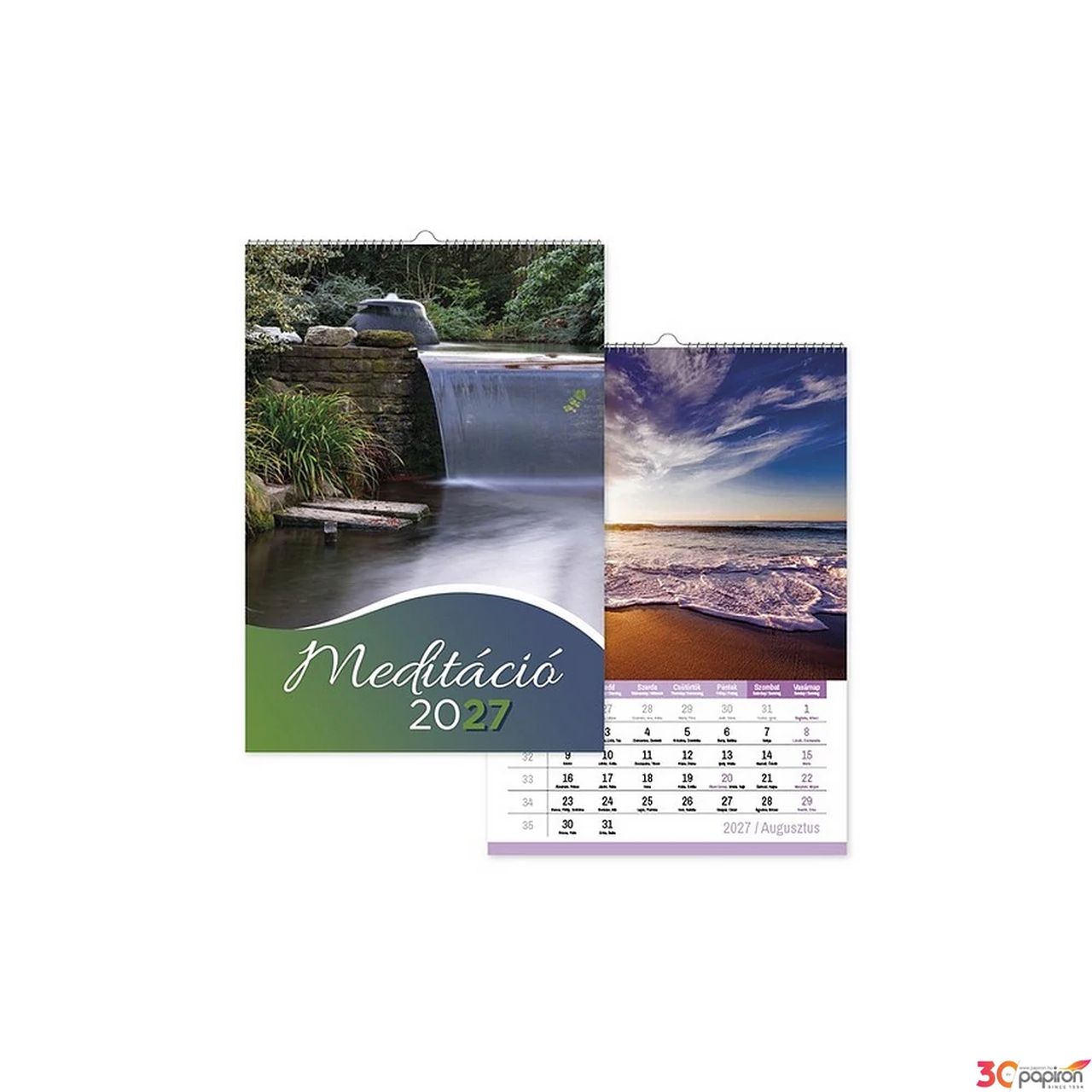 P4111 - 0258 - Naptár fali pd Meditáció 30x42 cm 2027