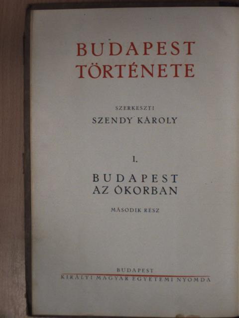 Alföldi András - Budapest története I/2. (töredék) [antikvár]
