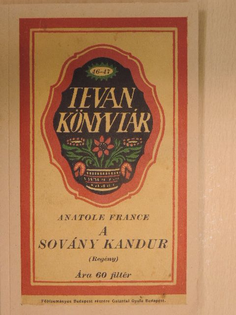 Anatole France - A sovány kandur [antikvár]
