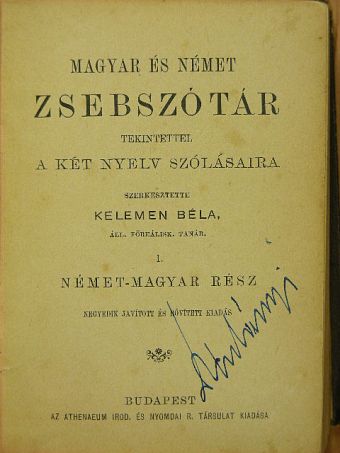 Magyar és német zsebszótár I-II. (gótbetűs) [antikvár]
