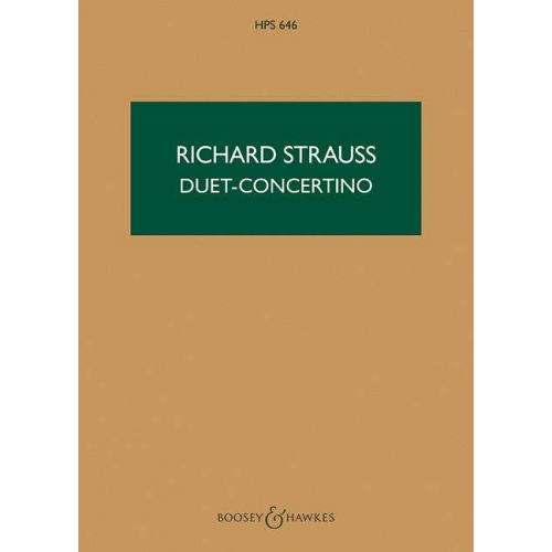 STRAUSS RICHARD - DUET-CONCERTINO - STUDY SCORE