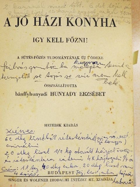 Bánffyhunyadi Hunyady Erzsébet - A jó házi konyha [antikvár]
