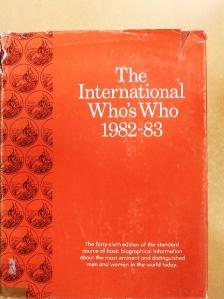 The International Who's Who 1982-83 [antikvár]