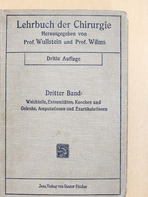 Prof. Klapp - Lehrbuch der Chirurgie III. [antikvár]