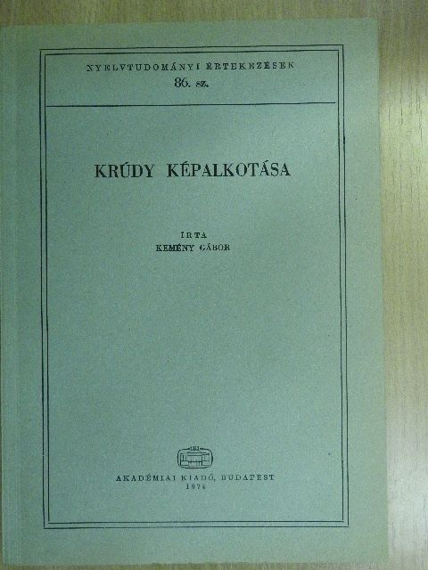 Kemény Gábor - Krúdy képalkotása [antikvár]
