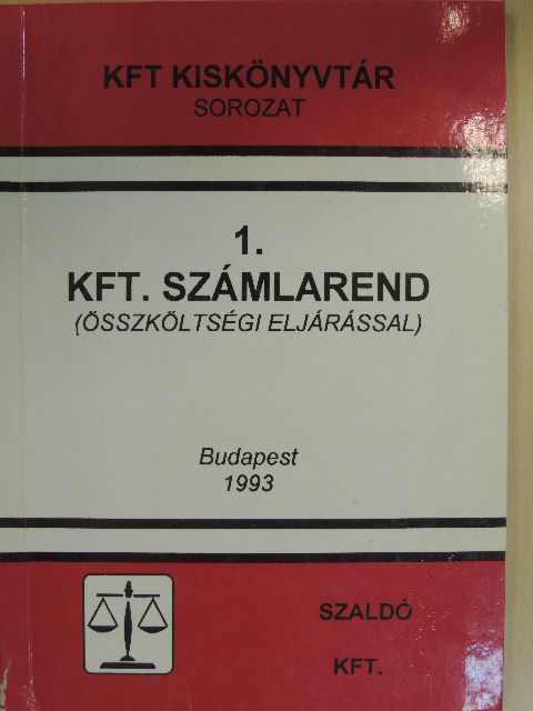 Rejtő Péterné - Kft. számlarend [antikvár]