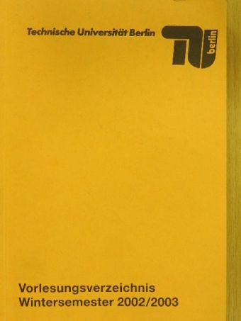 Vorlesungsverzeichnis Wintersemester 2002/2003 [antikvár]
