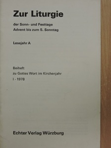 Christophorus Hildebrandt - Zur Liturgie der Sonn- und Festtage [antikvár]