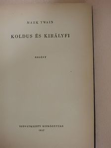 Mark Twain - Koldus és királyfi [antikvár]