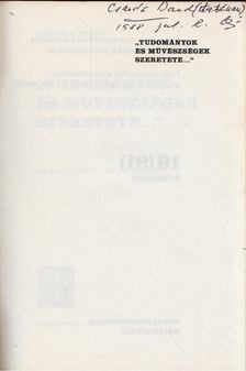 Rózsa György - „Tudományok és művészségek szeretete...” (dedikált) [antikvár]