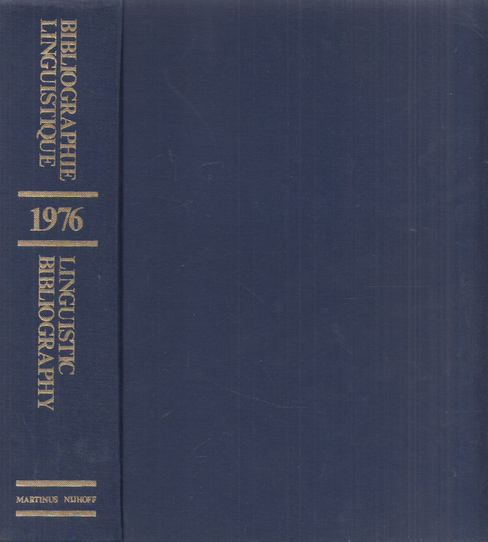 J. J. Beylsmit - Bibliographie linguistique de l'année 1976 / Linguistic Bibliography for the Year 1976 [antikvár]