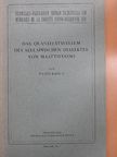 Paavo Ravila - Das Quantitätssystem des Seelappischen Dialektes von Maattivuono [antikvár]