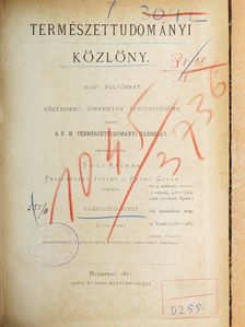 Dr. Wartha Vincze - Természettudományi Közlöny 1877. január-december [antikvár]