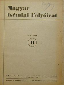 Almássy Gyula - Magyar Kémiai Folyóirat 1951. 11. szám [antikvár]