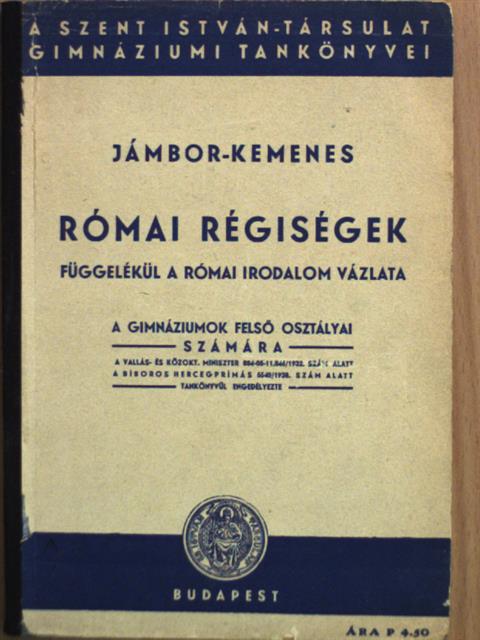 Dr. Jámbor György - Római régiségek [antikvár]