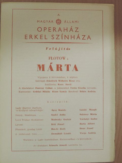 Flotow: Márta [antikvár]