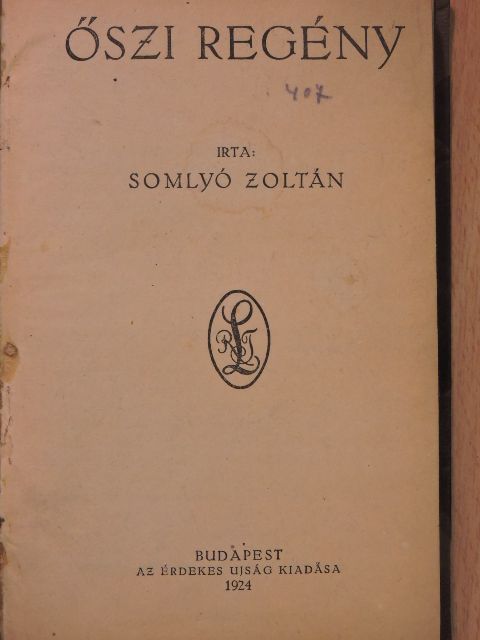 Somlyó Zoltán - Őszi regény [antikvár]