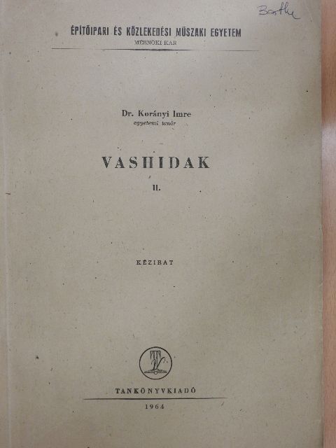 Dr. Korányi Imre - Vashidak II. [antikvár]