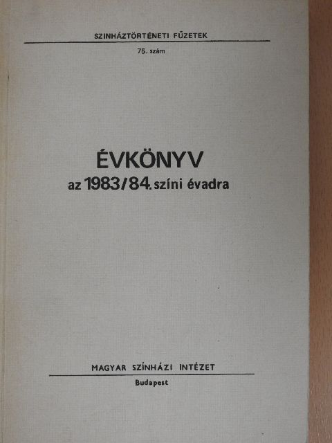 Évkönyv az 1983/84. színi évadra [antikvár]