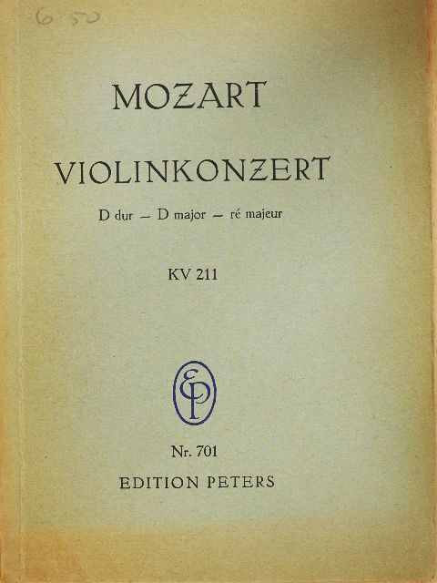 W. A. Mozart - Konzert für Violine und Orchester [antikvár]