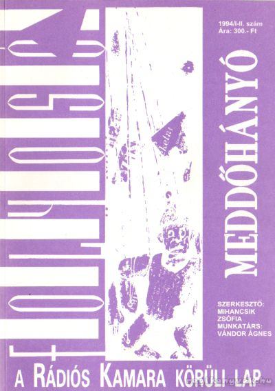 Mihancsik Zsófia - Folyosó 1994/I-II. szám - Meddőhányó [antikvár]