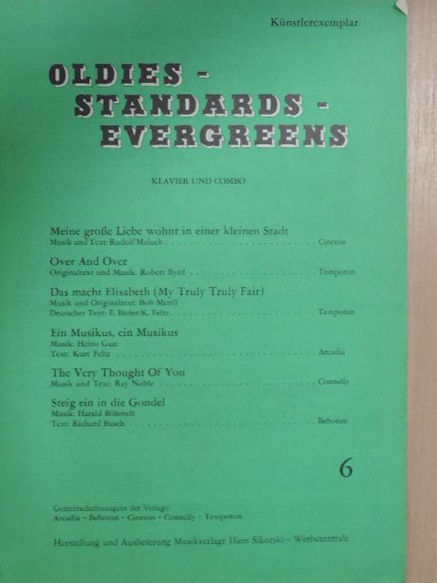 Bob Merill - Oldies - Standards - Evergreens 6. [antikvár]