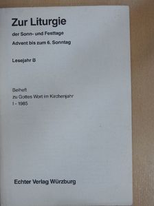 Claudius Groß - Zur Liturgie der Sonn- und Festtage [antikvár]