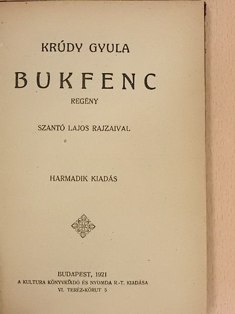 Krúdy Gyula - Bukfenc [antikvár]