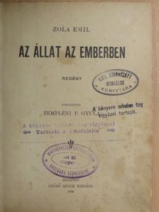 Zola Emil - Az állat az emberben [antikvár]