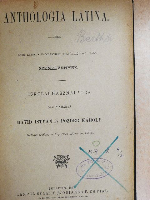 Horatius Flaccus - Anthologia latina [antikvár]