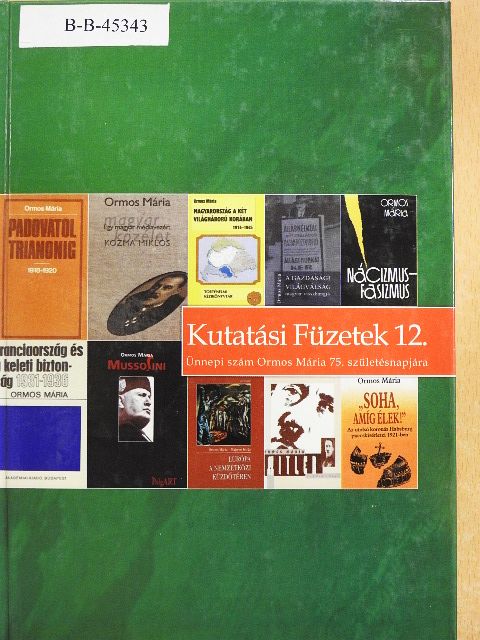 Áldozó István - Kutatási füzetek 12. [antikvár]