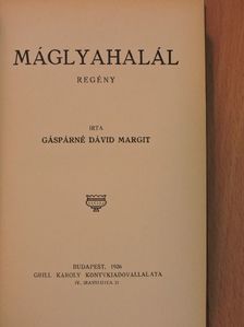 Gáspárné Dávid Margit - Máglyahalál [antikvár]