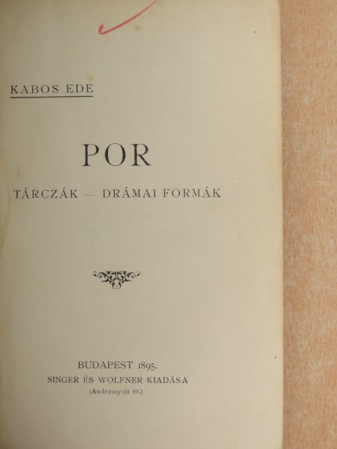 Kabos Ede - Por [antikvár]