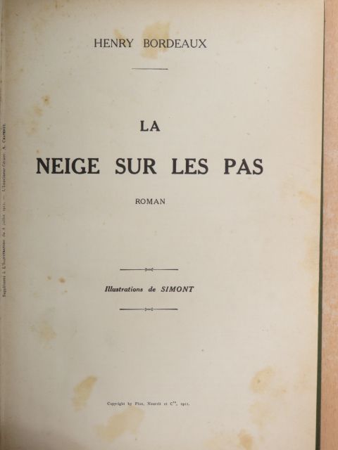 Henry Bordeaux - La Neige sur les pas [antikvár]