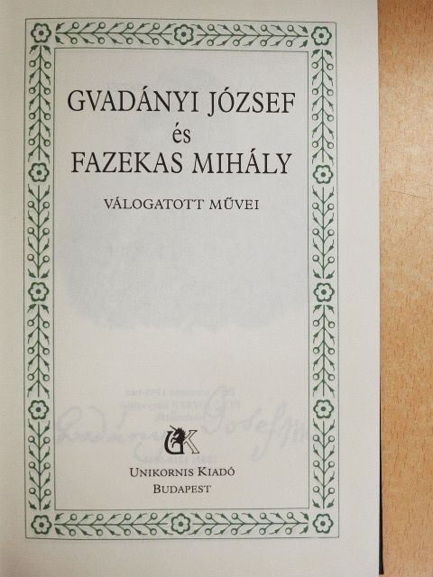 Fazekas Mihály - Gvadányi József és Fazekas Mihály válogatott művei [antikvár]