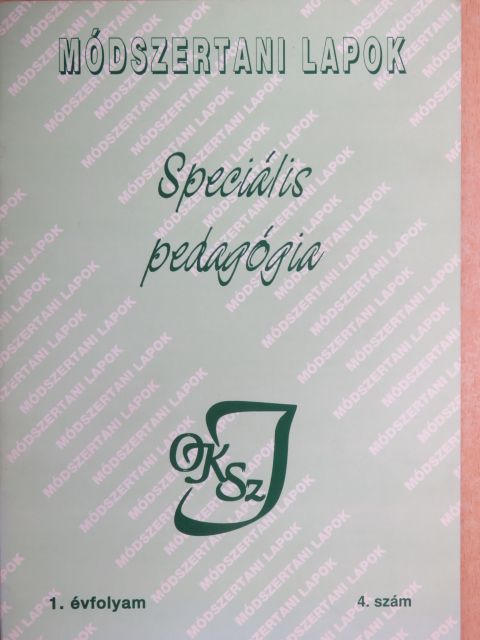 Bogdán Marianna - Módszertani Lapok - Speciális pedagógia 1995. május [antikvár]