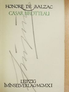 Honore de Balzac - Cäsar Birotteau [antikvár]