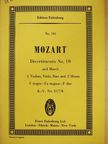 Wolfgang Amadeus Mozart - Divertimento No. 10 [antikvár]