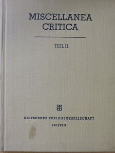 A. Marastoni - Miscellanea Critica II. (töredék) [antikvár]