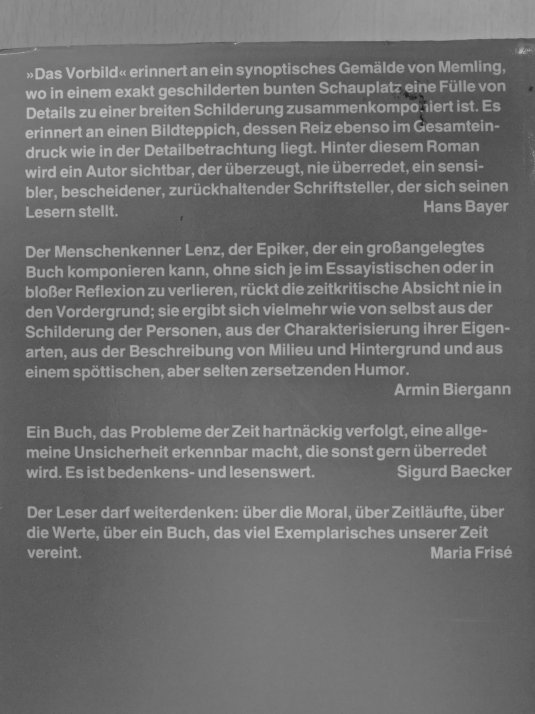 Siegfried Lenz - Das Vorbild [antikvár]