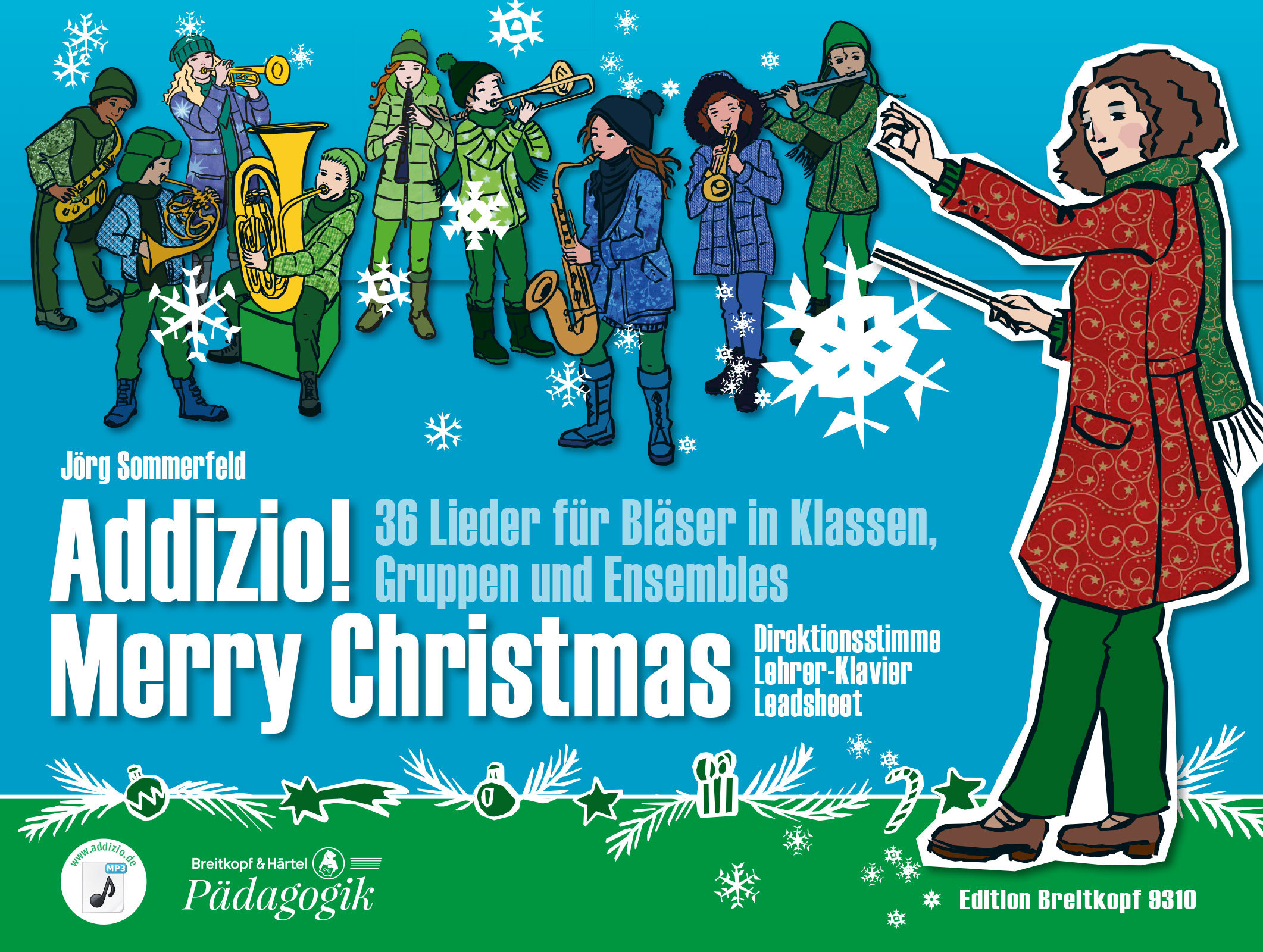 SOMMERFELD, JÖRG - ADDIZIO! MERRY CHRISTMAS. 36 LIEDER FÜR LAESER IN KLASSEN, GRUPPEN UND ENSEMBLES