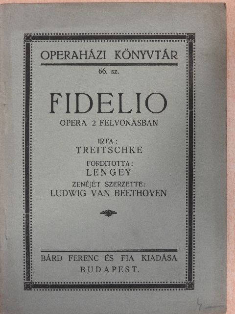 Treitschke - Fidelio [antikvár]