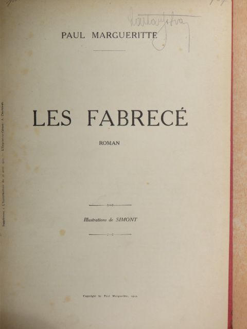 Paul Margueritte - Les Fabrecé [antikvár]