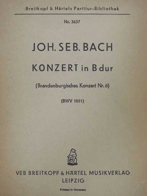 Johann Sebastian Bach - Konzert in B dur [antikvár]