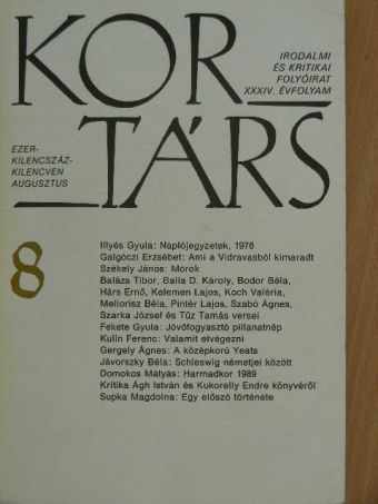 Balázs Tibor - Kortárs 1990. augusztus [antikvár]
