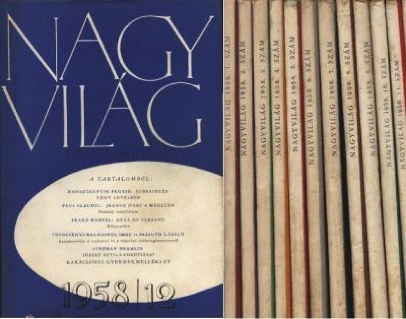GEREBLYÉS LÁSZLÓ - Nagyvilág 1958. évfolyam 1-12. [antikvár]