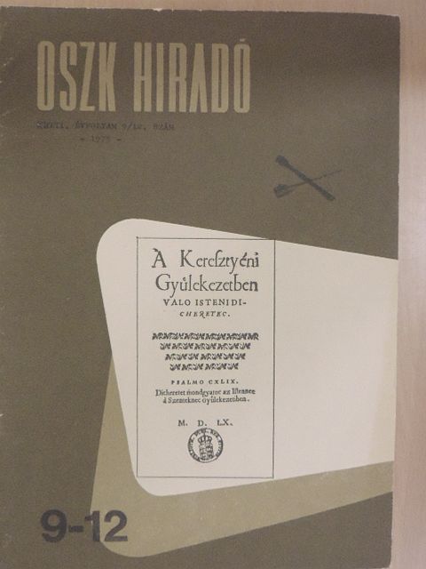 Baczoni Tamásné - OSZK Hiradó 1975/9-12. [antikvár]